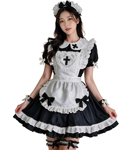 Amazon.co.jp: 七色格调 コスプレ衣装 めいどりーみん メイド服 (女性